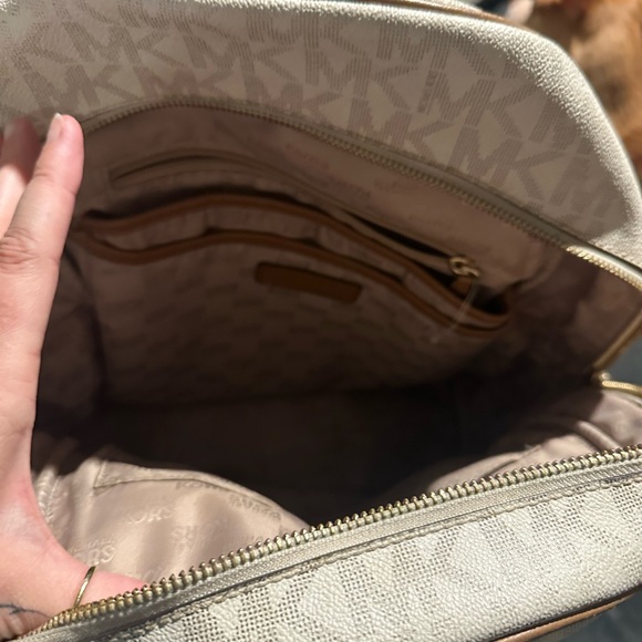 Michael Kors Cream Monogram Backpack